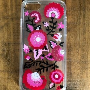 Kate Spade Transparent Floral iPhone 7 Phone Case